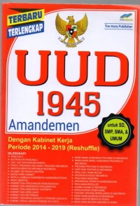 UUD 1945 Amandemen Dengan Kabinet Kerja Periode 2014-2019 (Reshuffle) (Cover merah)