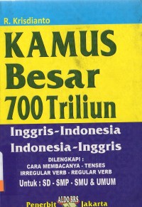 Kamus Besar 700 Triliun Inggris-Indonesia